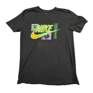 Nike Shirt Men's Small Festival Trippy The Nike Tee‎ Short Sleeve Black Swoosh